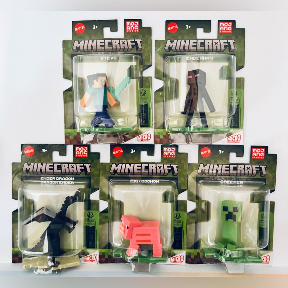 Full Set of 5 Minecraft Micro Figures